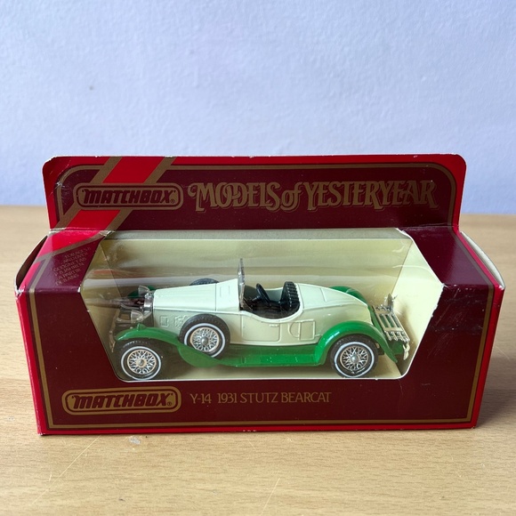 VINTAGE MATCHBOX MODELS OF YESTERYEAR Y-14 1931 STUTZ BEARCAT BOXED NEVER USED
